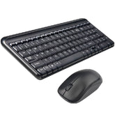 Kit Teclado Y Mouse Quaroni Inalambrico 2.4ghz Color Negro